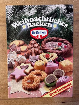 Dr. Oetker Reklame Werbung echt Vintage Weihnachtliches Backen 1983