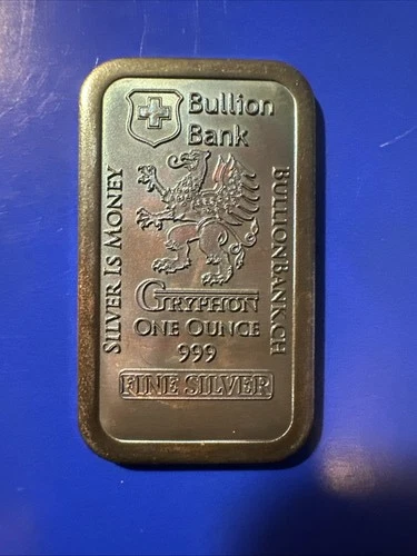 1oz Bullion Bank Gryphon .999 Silver Round.  #2610