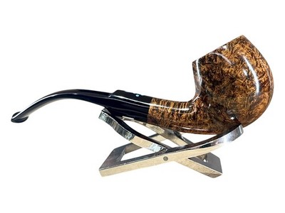 Sasieni Pipe 4 Dot Walnut In Smooth Brown Burl Bent Option