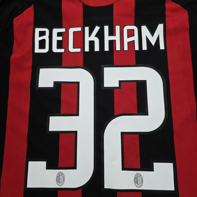 2009 Adidas AC Milan Home Soccer Jersey David Beckham Men M Italy