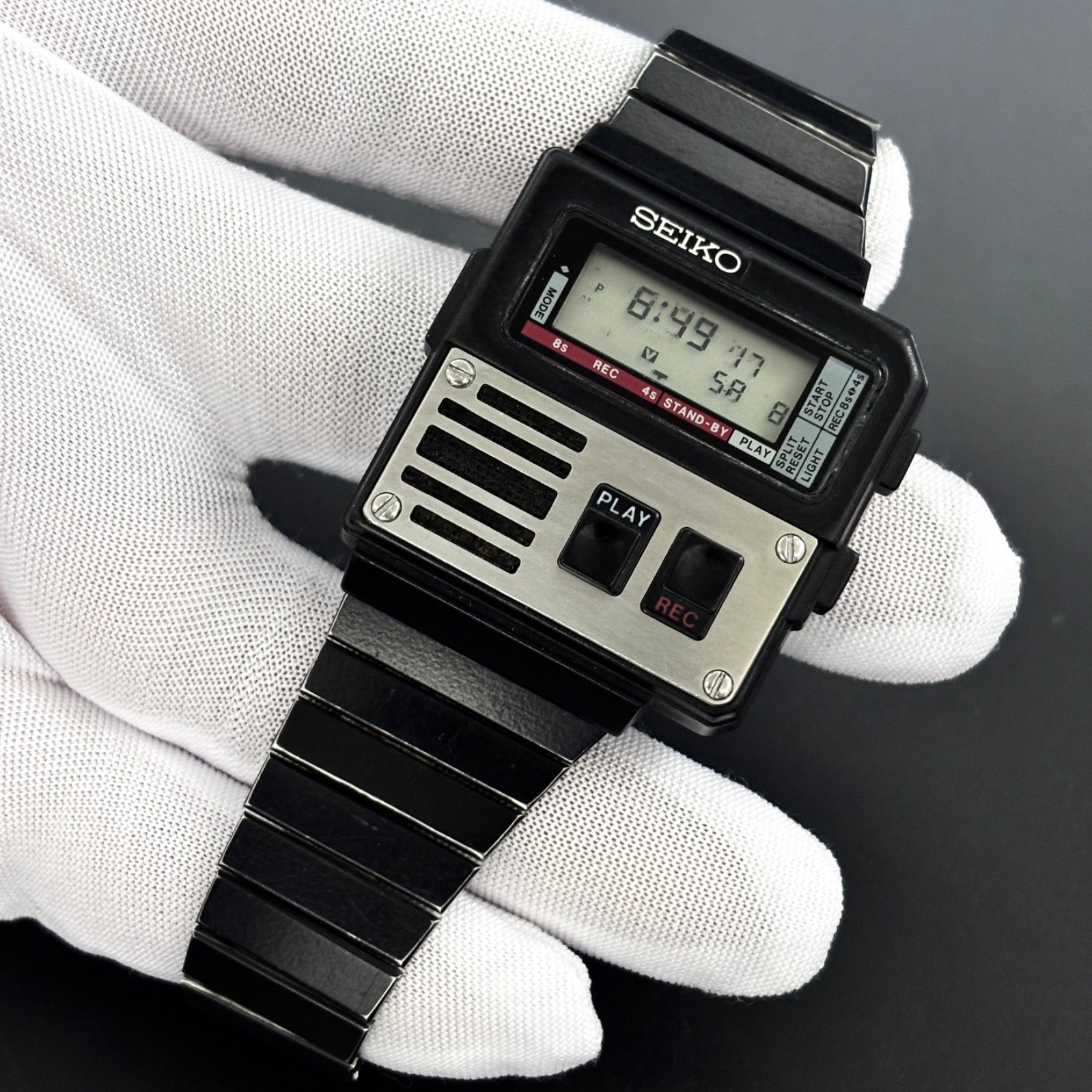 Rare Vintage Seiko Ghostbusters Voice Recorder Digital Japan Men Watch M516-4000 image 5