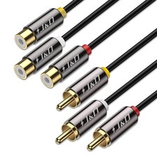 AV Extension Cable, Gold Plated Copper Shell Heavy Duty 3 RCA Male to Female ...