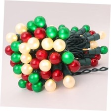 Red White and Green Christmas Lights G15 70 LED Globe String Red White Green