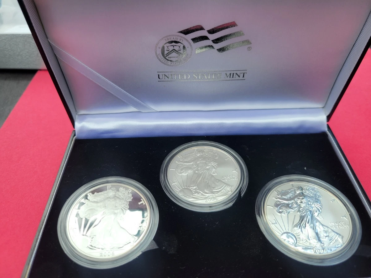 2006 Silver Eagle 3 Coin Set for sale | eBay