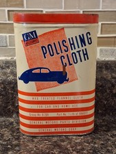Vtg Gm Accessories Polishing Cloth And Tin All Original Authentic 1940s Can Vtg Gm Accessories Polishing Cloth And Tin All Original Authentic 1940s Can