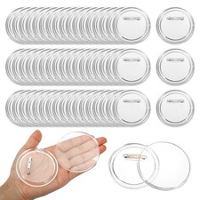 3 Inch DIY Button Pins Acrylic Button Pin Badge Craft Button Maker 100 PCS 