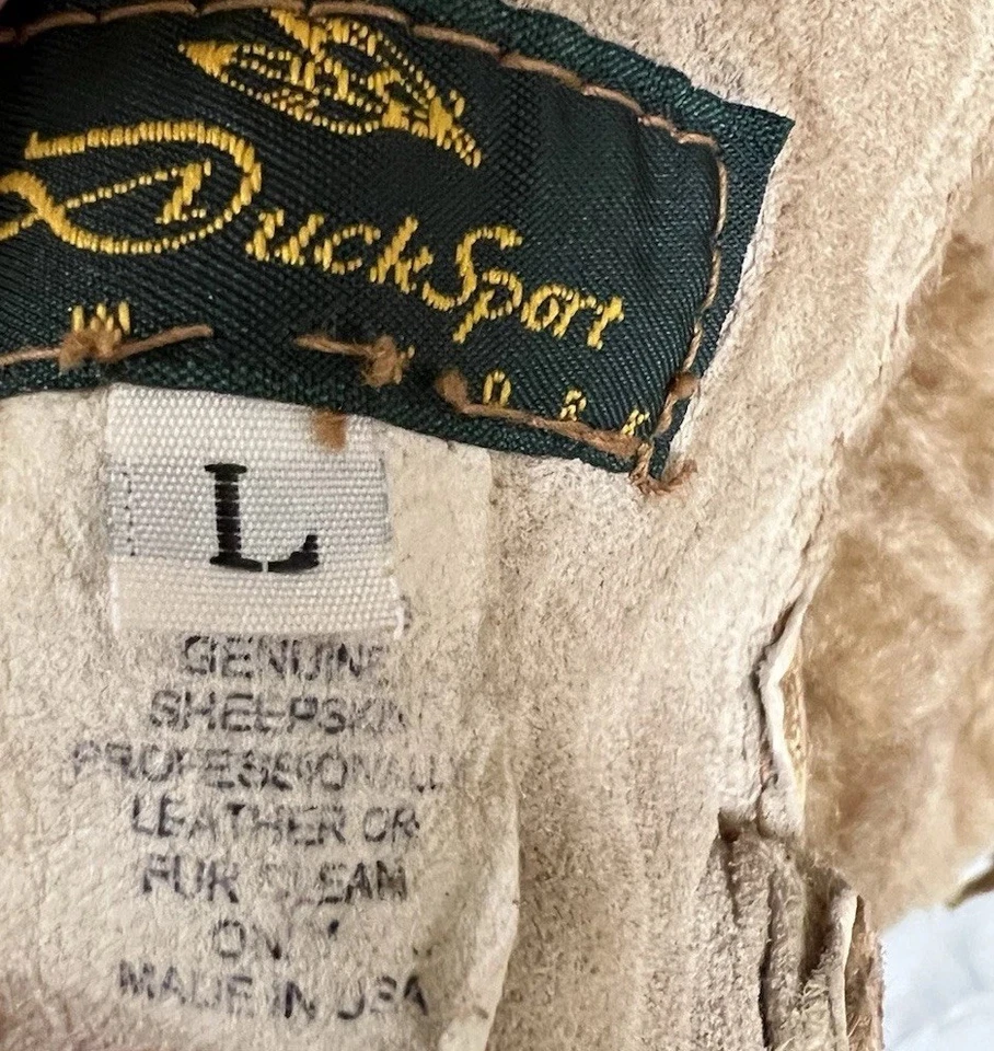 Jaqueta casaco shearling camurça esporte pato Nova York feita nos EUA limpa macia - Imagem 4 de 4