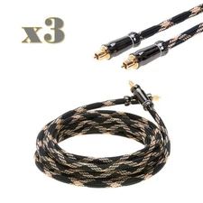 2-Pack- 12FT Premium Toslink Digital Optical Audio Cable SPDIF Fiber Optic Cord
