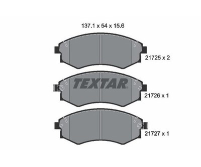 TEXTAR Bremsbelagsatz für Daewoo Nissan Ssangyong Bremsbeläge vorne