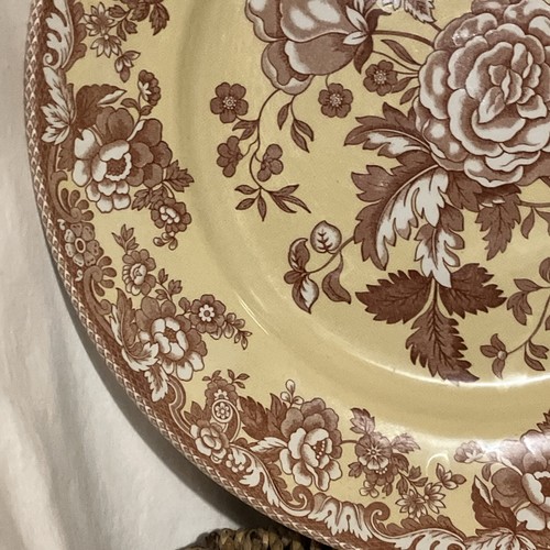 Spode Archive Collection ‘British Flowers-Rosa. Yellows-Browns. England. 12” D. - Picture 6 of 9
