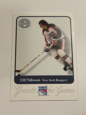 2001 Fleer Greats of the Game Hockey #26 - Ulf Nilsson - New York Rangers