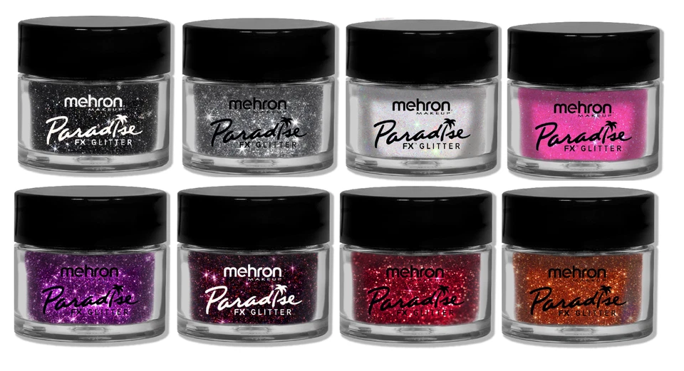 Pintura facial y corporal Mehron Makeup Paradise AQ Glitter -.25 oz - FPSX, elección de Halloween Foto 2 de 4