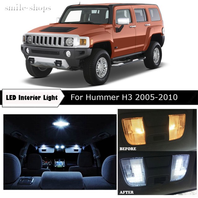 16pcs Bright White For 20052010 Hummer H3 LED Lights Interior Package