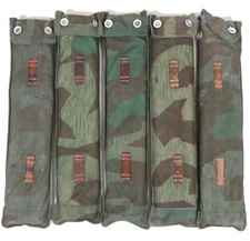 Authentic Swiss WWII Army Tent Pole Stake Set German Splinter Camo WW2 Zeltbahn