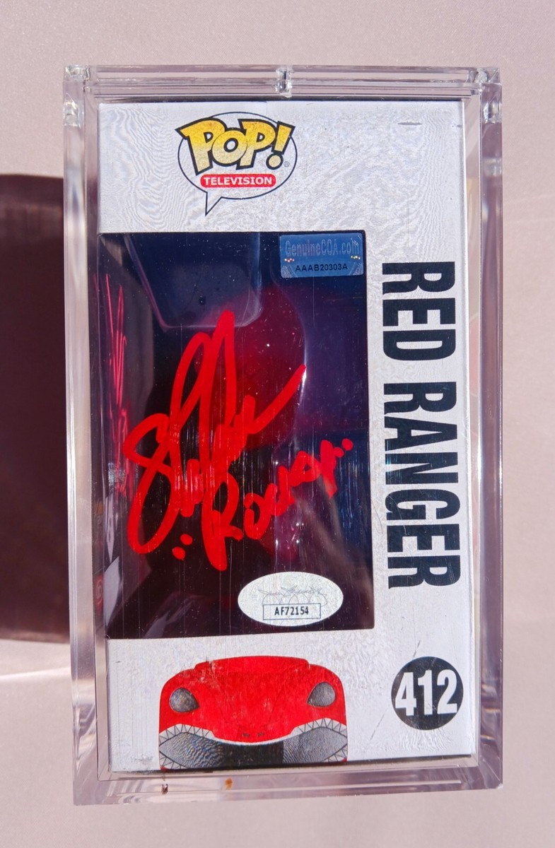 Funko Pop! Red Ranger #412 Dual Signed Austin St John Funko Pop! Red Ranger #412 Dual Signed Austin St John