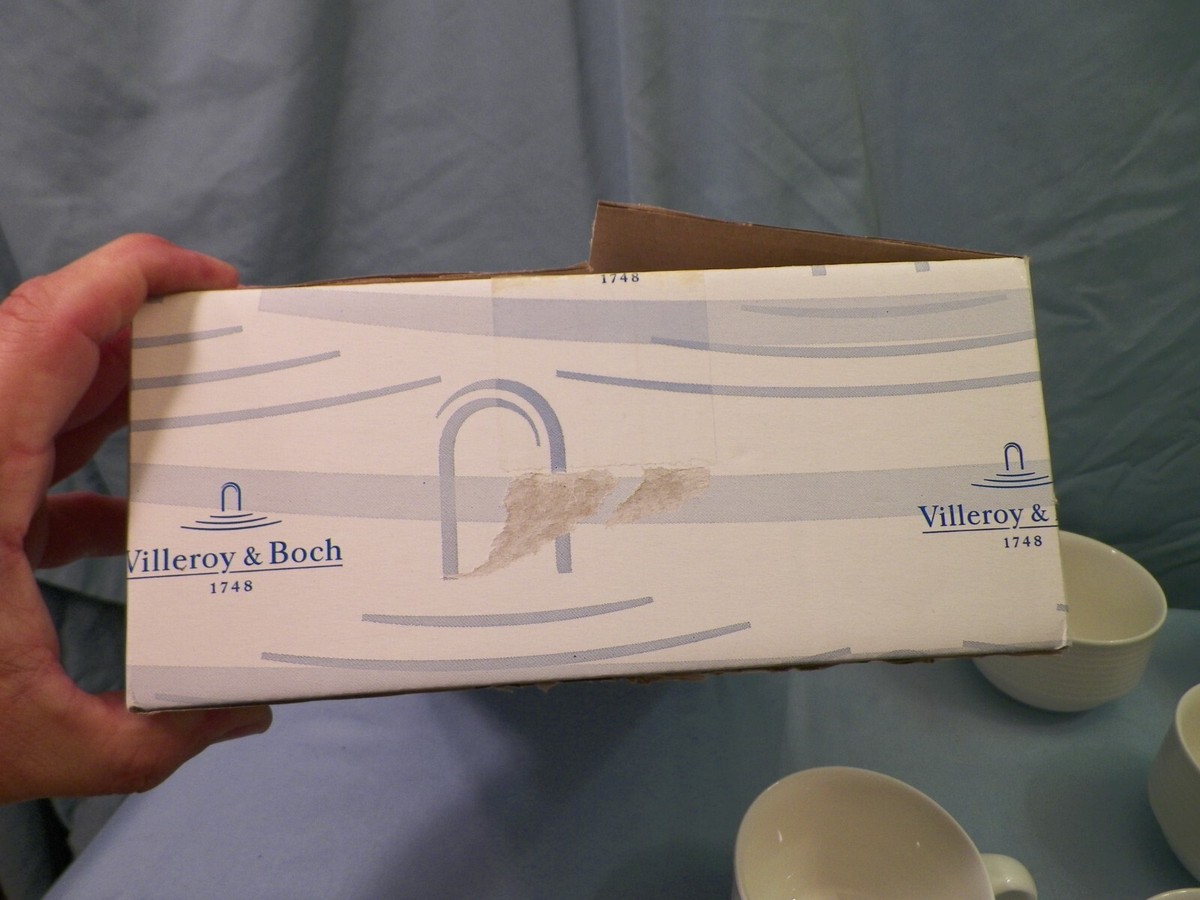 ぱる　ホワイトS NOS Set Case of 6 Villeroy & Boch 16-2238-1271 Bella White