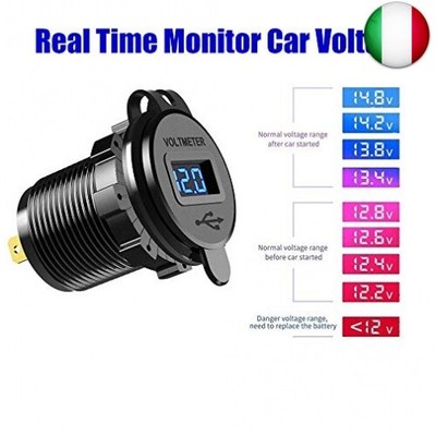 Doppio USB Auto QC3.0 GemCoo - Caricabatteria 36W Impermeabile Con Touch LED - Foto 5