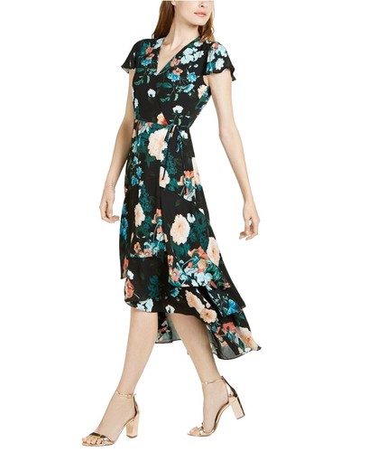 hospital blue dress L.W. Clothing Company Blue Floral Girls Dress with Ruffle Sleeves and