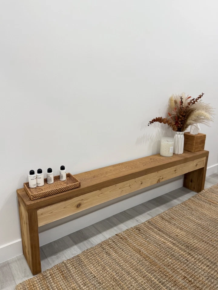 Basic Bench Duna Handmade piece crafted from Premium Red Cedar Wood Customized - Image 2 of 4