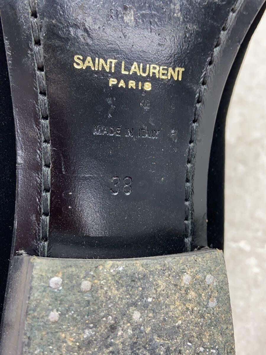 Ballerine decolte SAINT LAURENT 38 velluto nero 441237 usate