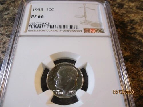 1953 ROOSEVELT DIME PROOF NGC PR 66   024
