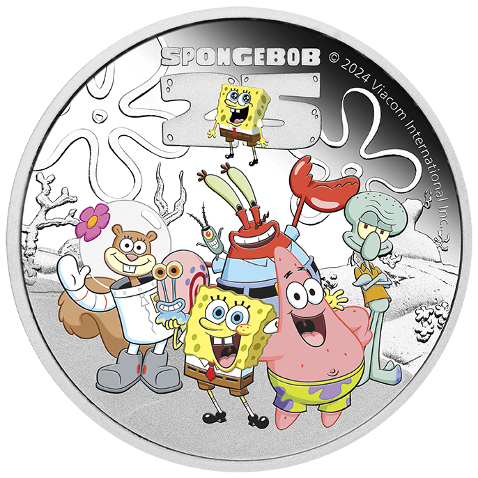 2024 Tuvalu SpongeBob and Friends 1 oz Silver Colorized Proof Coin