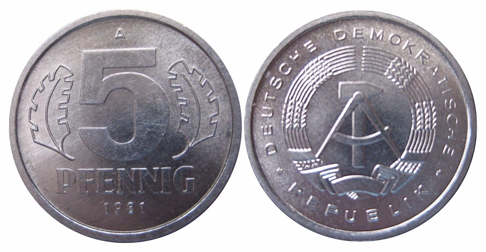1509 5 Pfennig DDR 1981 A in STG fein  1502406 - Bild 1 von 1