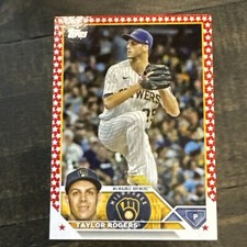 2023 Topps #233 Taylor Rogers Milwaukee Brewers Independence Parallel /76