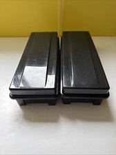 Lot Of 2 Vtg Alpha Cassette Tape Storage Case Holder Each Holds 15 Tapes Black