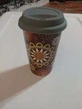 Smart Planet MODERN FLORAL 12 Oz Ceramic TUMBLER