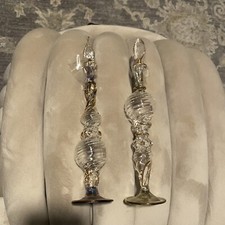 ROYAL LIMITED HAND CRAFTED EGYPTIAN CRYSTAL 2 PERFUME SCENT OIL BOTTLES