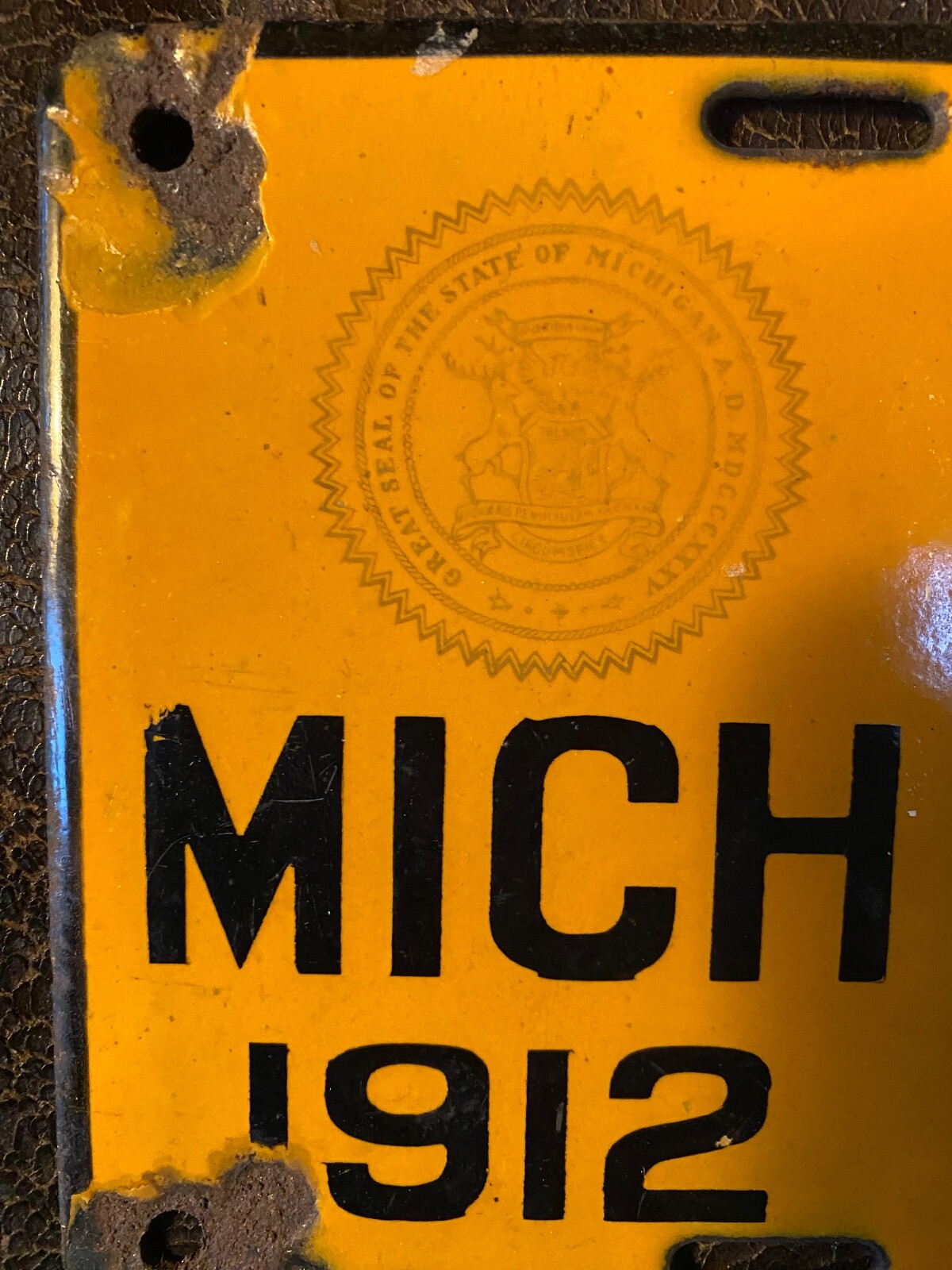 Antique Porcelain Enamel Michigan License Plates eBay