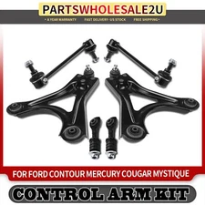6x Front & Rear Control Arm with Ball Joint Stabilizer Bar Link for Ford Mercury