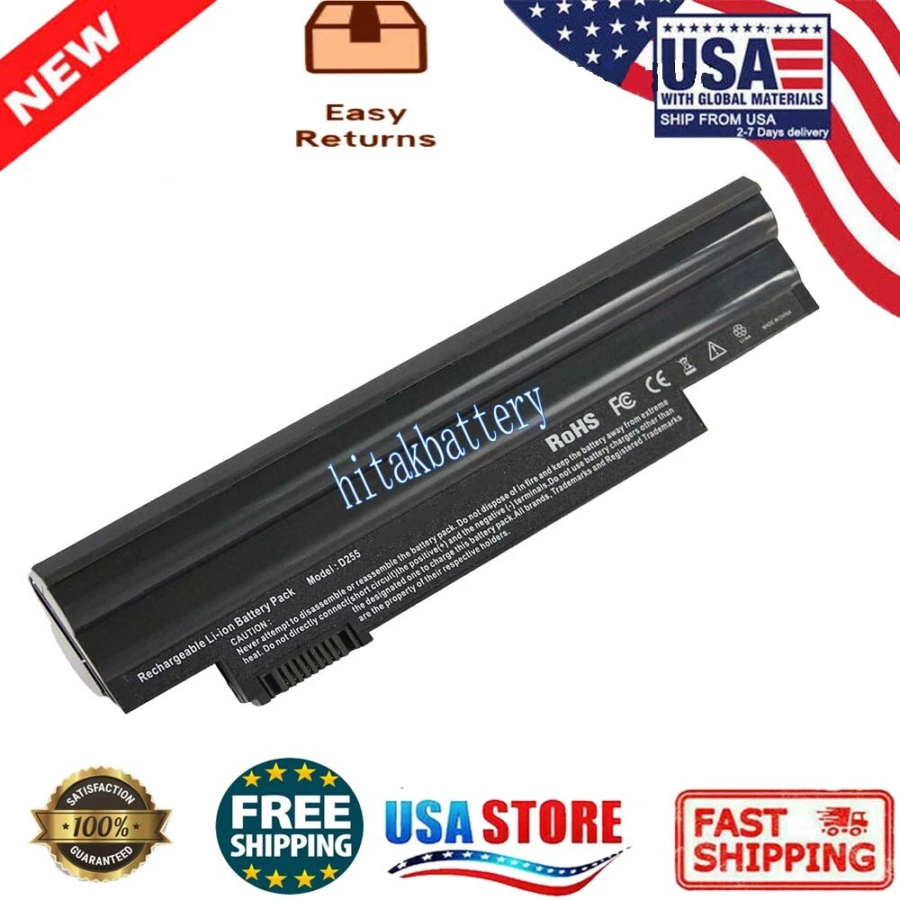 Battery for Acer Aspire one D255E D260E LC.BTP00.129 LC.BTP0A.007