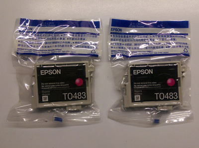 2 x Original Epson T0483 magenta Seepferd Stylus Photo RX500 RX600 RX620 o.V.