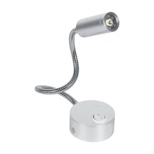 AC85-265V 1W Cool White LED Reading Study Bed Lamp With Gooseneck OFF/ON Switch