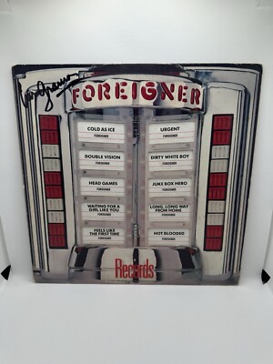 Lou Gramm Signed Vinyl records Greatest Hits Foreigner Autographed JSA COA Lp