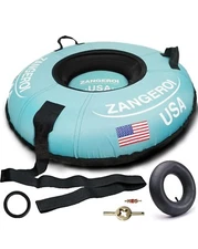 Heavy Duty Snow Tube for Kids & Adults. Towable, 47inch - Light Blue
