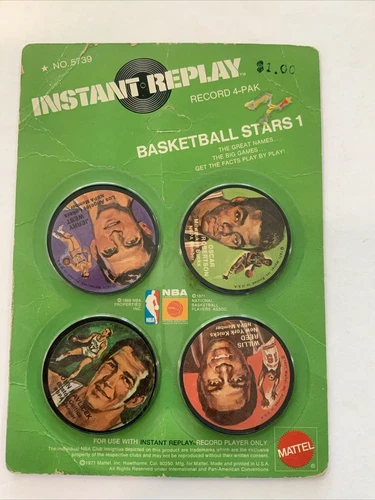 1971 Mattel Instant Replay 4 Disc Sealed Havlicek,O.Robertson,J West,W Reed,a