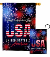 Freedom USA Garden Flag Americana Fourth of July Decorative Gift Yard Banner