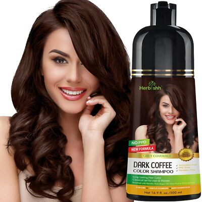 #ad PPD Free Natural Hair Dye Color Shampoo Dark Coffee $52.43