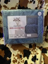 LUX Decor Paisley California King Sheet Set, 6 PC Soft Microfiber Wrinkle Fre...