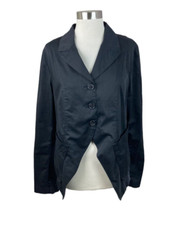 Rundholz Germany Black Avant Garde Cotton Button Jacket M Minimalist