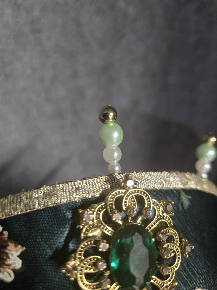 Tudor Capucha Francesa Renacimiento Cabeza Pieza Hecha a Mano ÚNICA EN SU CLASE Foto 4 de 4