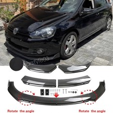 For Volkswagen Golf Rabbit Mk6 Carbon Style Front Bumper Spoiler Lip Splitter