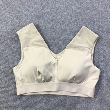 Tommie Copper Sports Bra Womens Large Beige Shoulder Support Copper Znergy Gym