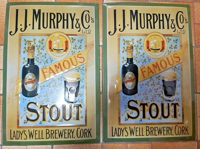 J.J. Murphy & Co`s  Famous Stout -- Blechschild / Bar Reklame - 58x39 - Sehr Rar