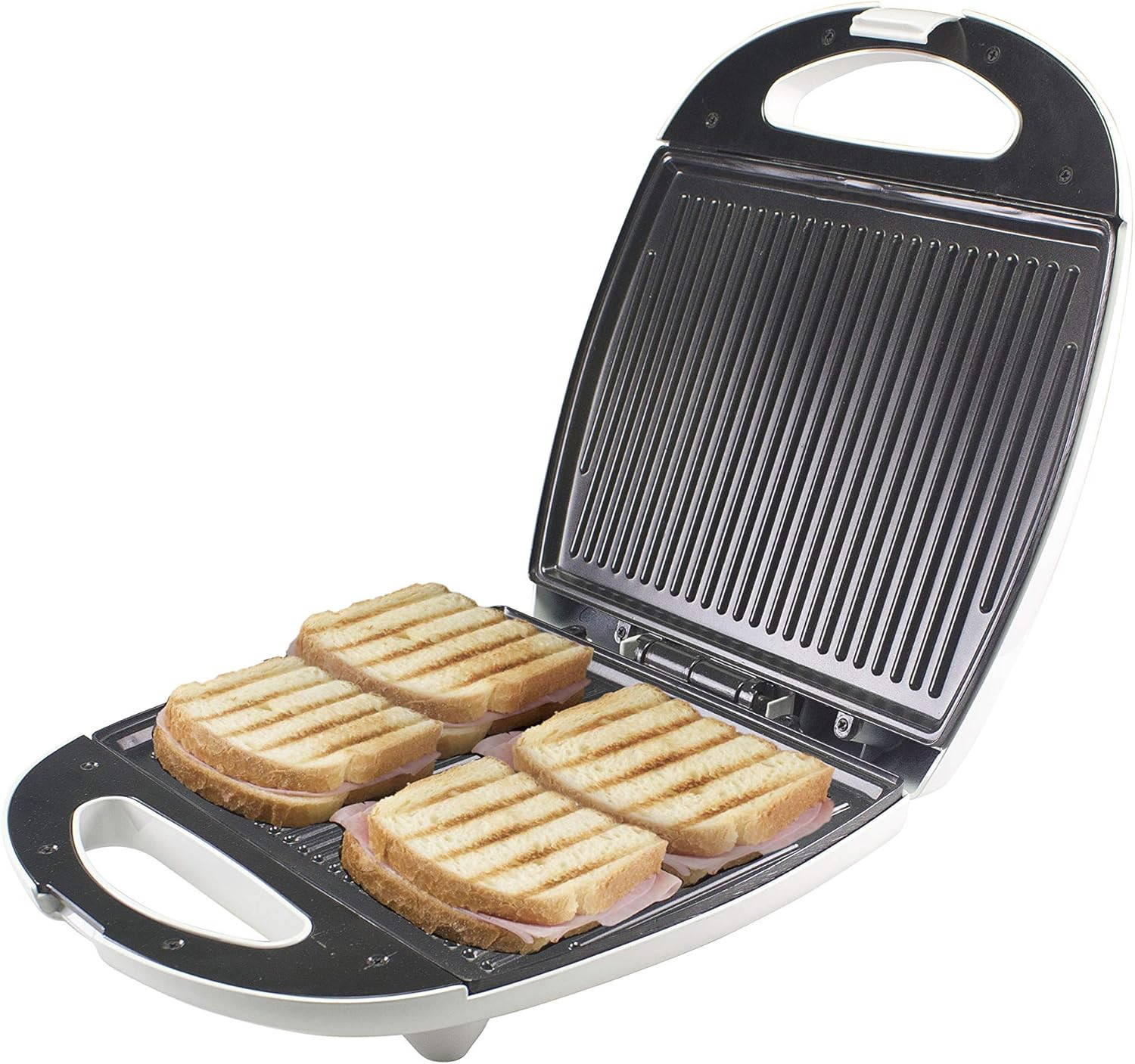 Maxi Toast&Grill - Tostiera 4 Fette Grill, Sruttura Esterna in Bachelite, Piastr