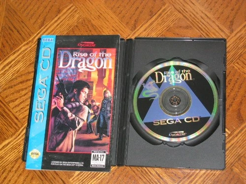 Sega CD Rise of the Dragon with Manual Tested Working