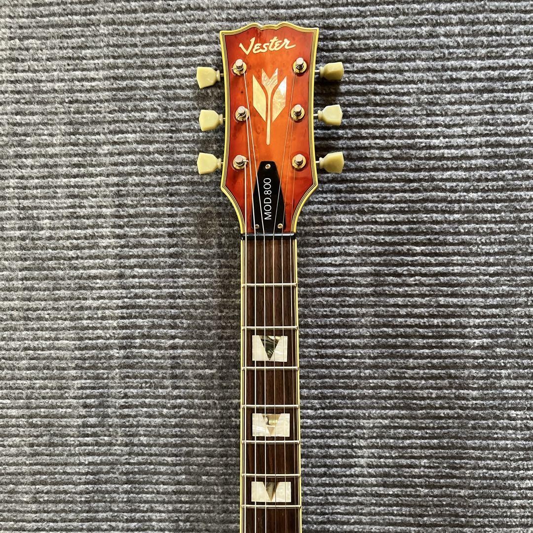 VesterセミアコースティックギターMOD.800 70年代後半製ビンテージ Semi-Acoustic Electric Guitar Vester MOD.800 Sunburst Made in